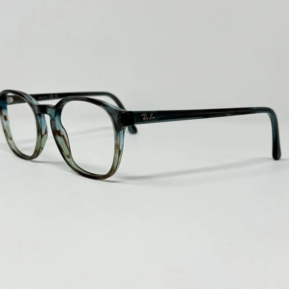 Ray-Ban RX5417 8252 Striped Blue Green Eyeglass Frames 52-19-145
